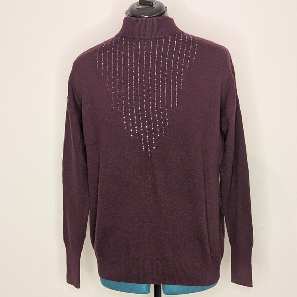 Neiman Marcus Purple Cashmere Sweater, Size S - Picture 5 of 5